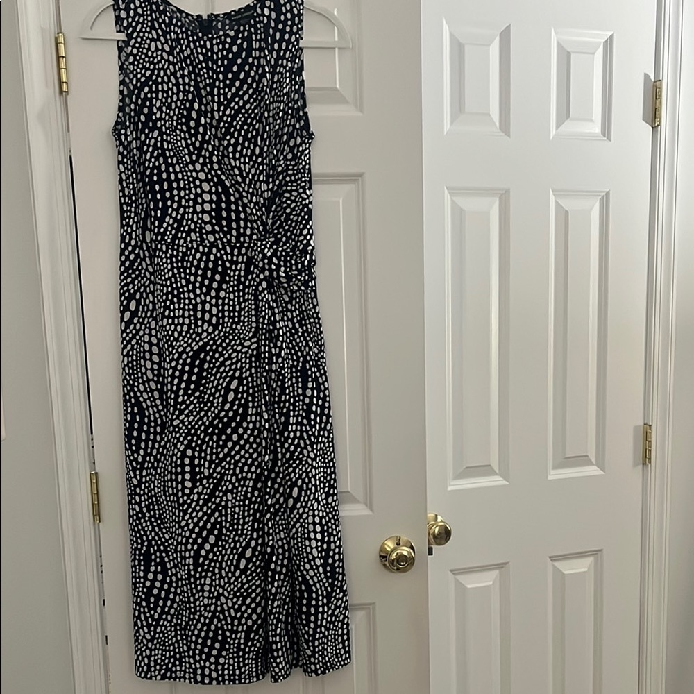 Maggy London Navy and White Midi Sundress